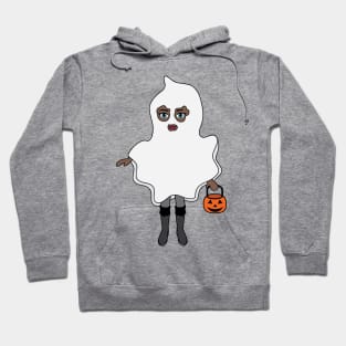 Ghost Halloween Trick or Treat Sticker 3 Hoodie